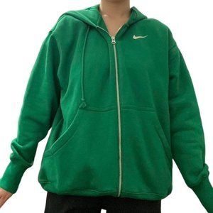 Vintage oversized green Nike zip up hoodie